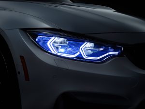 Headlights of car